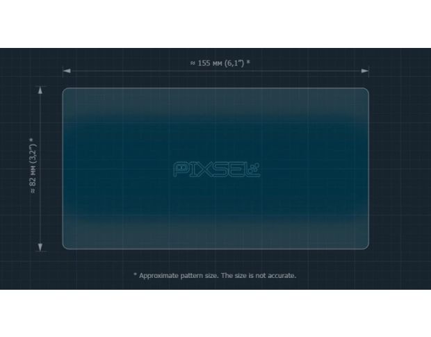 Защитное стекло Pixsel на спидометр мотоцикла CFMOTO 300SR 2023+ 6.9“ (гибридное глянец)