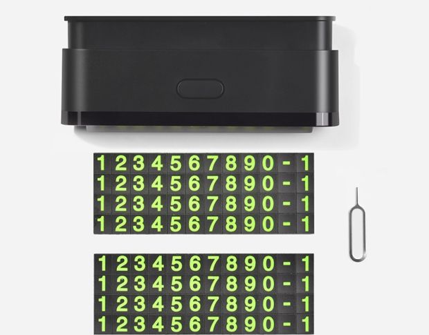 Hoco CPH19 In-car Hidden Signage One-click Black- Карта паркування