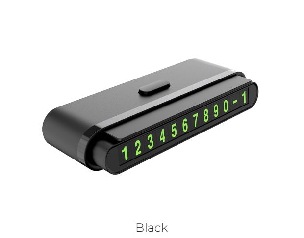 Hoco CPH19 In-car Hidden Signage One-click Black- Карта паркування