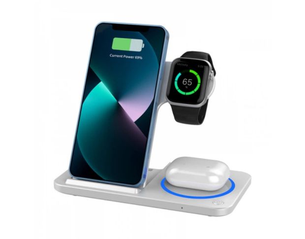 WiWU Wi-W020 Foldable Magnetic Station Wireless Charger 3in1 - Бездротовий зарядний пристрій