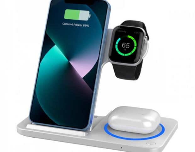 WiWU Wi-W020 Foldable Magnetic Station Wireless Charger 3in1 - Бездротовий зарядний пристрій