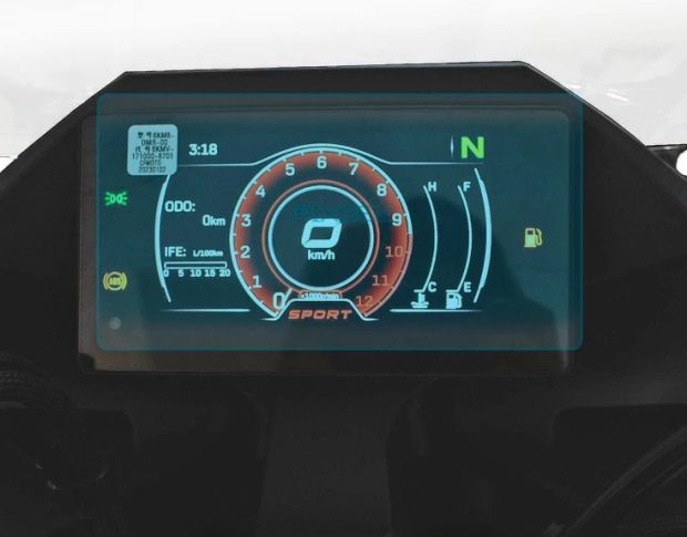 Защитное стекло Pixsel на спидометр мотоцикла CFMOTO 250SR 2022+ 6.9“ (гибридное глянец)