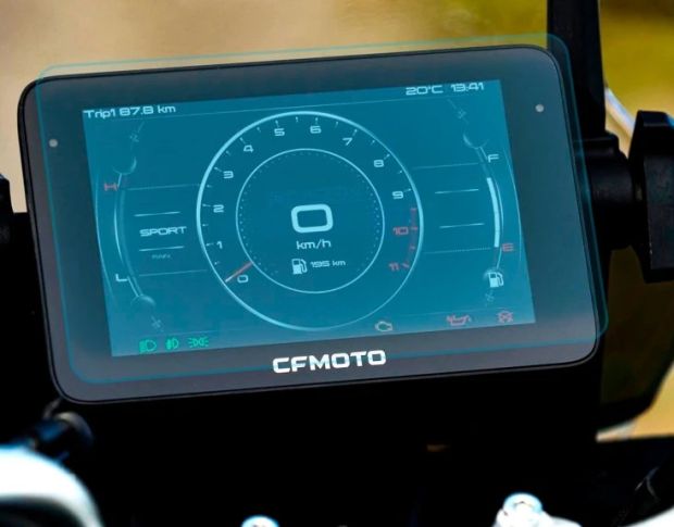 Захисне скло Pixsel на спідометр мотоцикла CFMOTO 800MT EXPLORE 2023+ 9.9“ (гібридне мат)