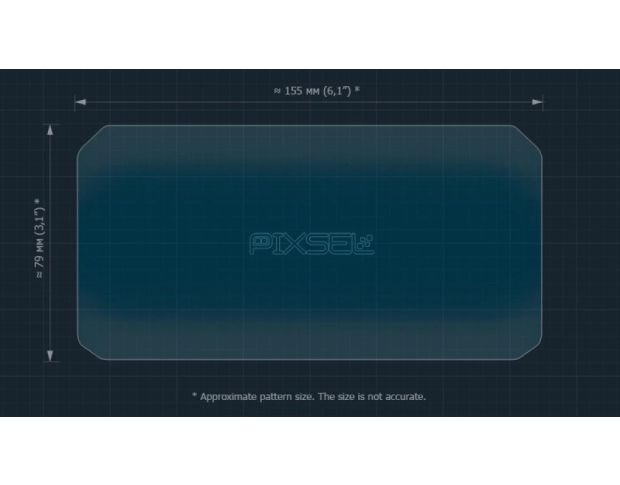 Защитное стекло Pixsel на спидометр мотоцикла CFMOTO 700MT 2023+ 6.8“ (гибридное глянец)