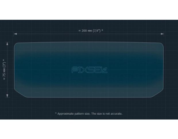 Защитное стекло Pixsel на спидометр мотоцикла BRP SEA-DOO RXP-X 325 2025+ 7.8“ (гибридное мат)