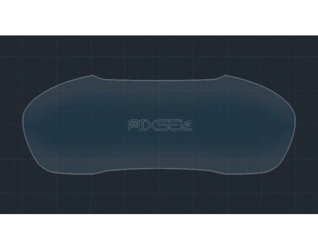 Защитное стекло Pixsel на приборную панель AUDI Q2 7.8“ 2025 - (гибридное мат)