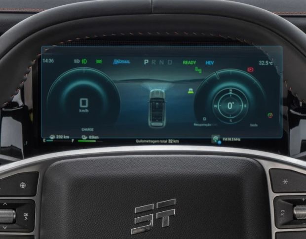 Защитное стекло Pixsel на приборную панель JETOUR T1 10.7“ 2025 - (гибридное глянец)