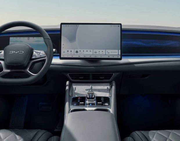 Защитное стекло Pixsel на монитор BYD SEALION 7 16.3“ 2024 - (гибридное глянец)