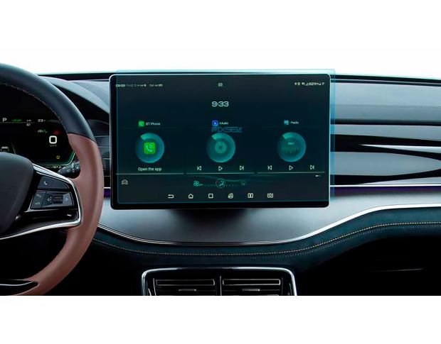 Захисне скло Pixsel на монітор BYD TANG EV 16.3“ 2022 - (гібридне глянець)