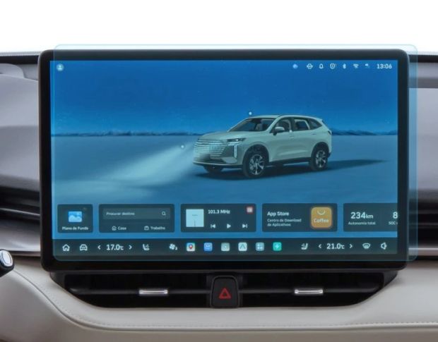 Защитное стекло Pixsel на монитор HAVAL H6 15.5“ 2025 - (гибридное глянец)