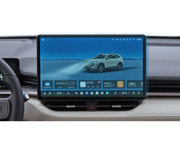 Защитное стекло Pixsel на монитор HAVAL H6 15.5“ 2025 - (гибридное мат)