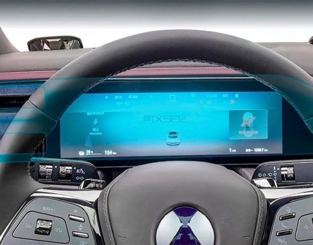 Защитное стекло Pixsel на приборную панель DENZA Z9 GT 22.2“ 2025 - (гибридное мат)