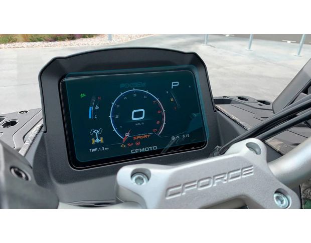 Защитное стекло Pixsel на спидометр мотоцикла CFMOTO CFORCE 850 TOURING 9.9“ (гибридное мат)