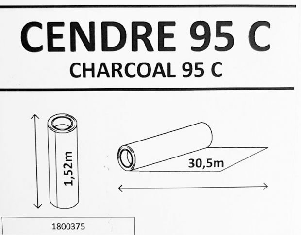 Solar Screen Cendre Charcoal 95 С 1.524 m