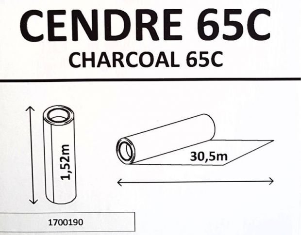 Solar Screen Cendre Charcoal 65 С 1.524 m