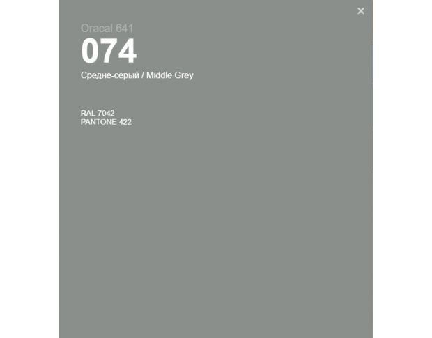 Oracal 641 074 Gloss Middle Grey 1 m