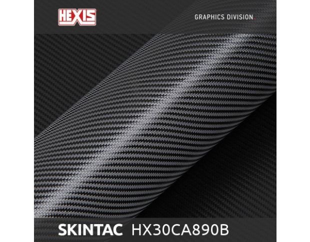 Hexis HX30CA890B Skintac Black Carbon Gloss 1.524 m  
