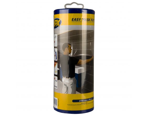 HPX DE270016 Easy mask film crepe paper + dispenser 2700mm x 16m