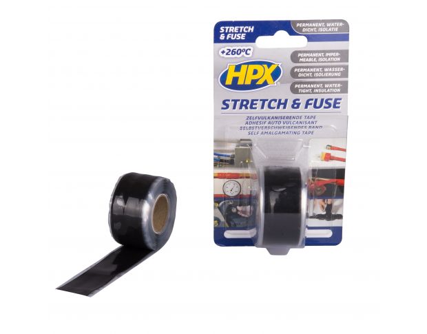 HPX SO2503 Stretch and Fuse Tape (Black) 25mm x 3m