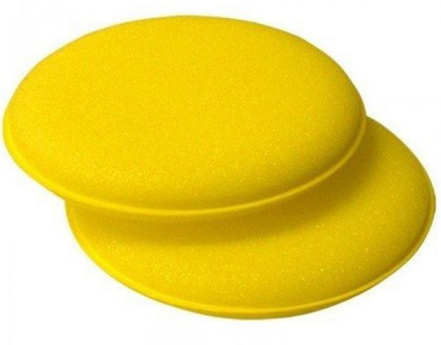 Поролоновый спонж-аппликатор для нанесения воска, желтый 10 cm