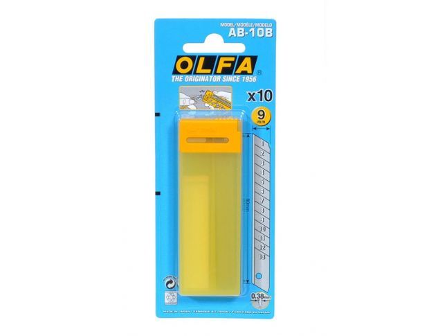 Леза сталеві OLFA AB-10B 9 mm (10 шт./уп.)