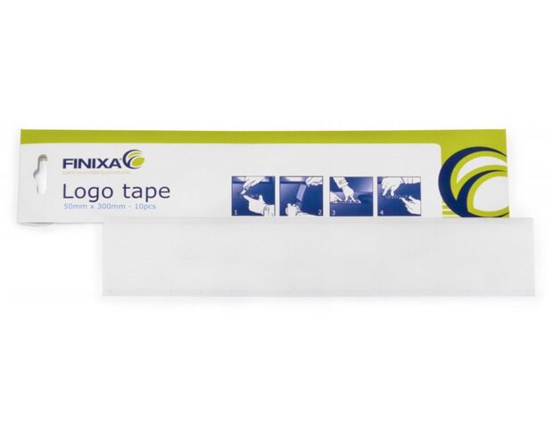 Finixa Logo Tape - Прозора монтажна стрічка для логотипів, автошільдів 50 mm x 300 mm (10 шт)