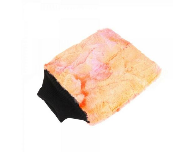 PURESTAR Color-pop wash mitt - М'яка плюшева рукавиця для миття, помаранчева 20 x 25 cm