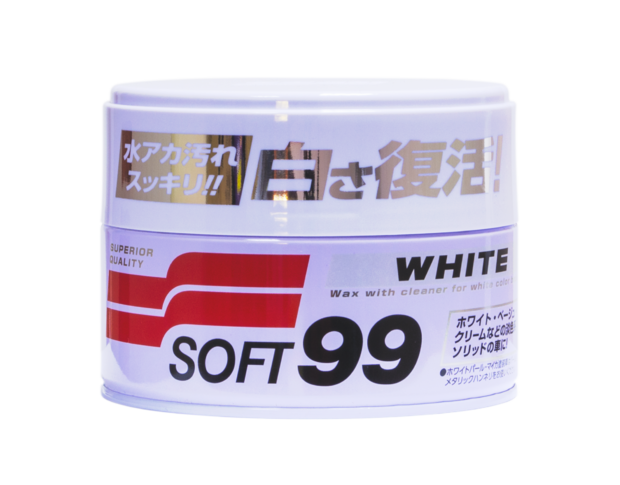 Soft99 White Super Wax - Очищающий воск для белых автомобилей, 350 g