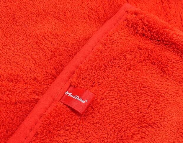 MaxShine Big Red Microfiber Drying Towel - Мікрофібровий рушник з оверлоком, червоний 50 х 70 cm