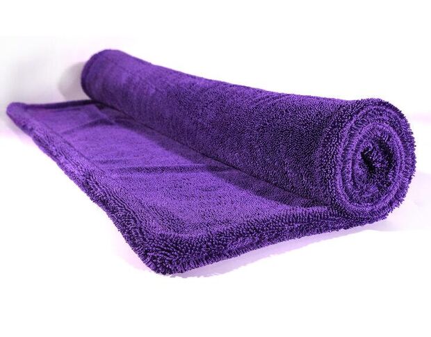 MaxShine Duo Twisted Loop Microfiber Drying Towel -  Микрофибровое полотенце с оверлоком фиолетовое 50 х 60 cm