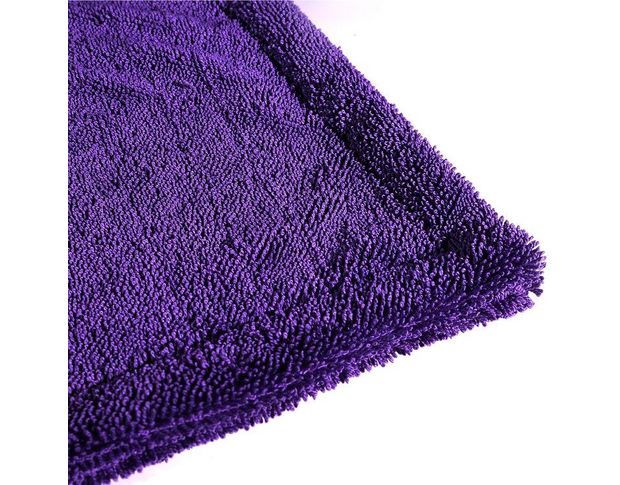 MaxShine Duo Twisted Loop Microfiber Drying Towel -  Микрофибровое полотенце с оверлоком фиолетовое 50 х 60 cm