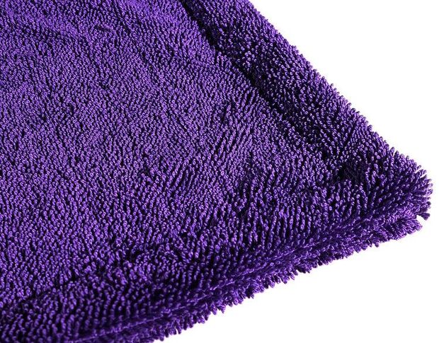 MaxShine Duo Twisted Loop Microfiber Drying Towel - Мікрофібровий рушник з оверлоком, фіолетовий 50 х 60 cm