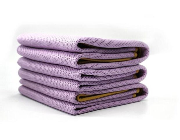 MaxShine Drying Mesh Microfiber Towel -  Сетчатое полотенце с оверлоком сиреневое 50 х 70 cm