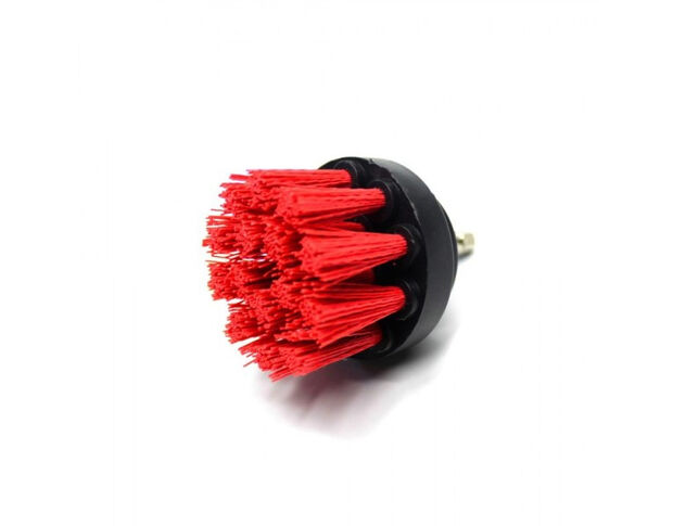 MaxShine M8 Drill Carpet Detailing Brush - Щетка-насадка на дрель для чистки текстиля, красная 50 mm