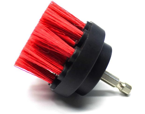 MaxShine M8 Drill Carpet Detailing Brush - Щетка-насадка на дрель для чистки текстиля, красная 50 mm