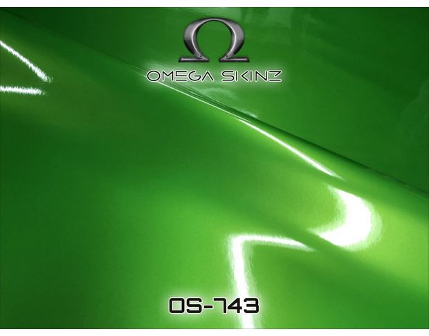 Omega Skinz OS-743 Funny Weed - Зеленая глянцевая пленка 1.524 m