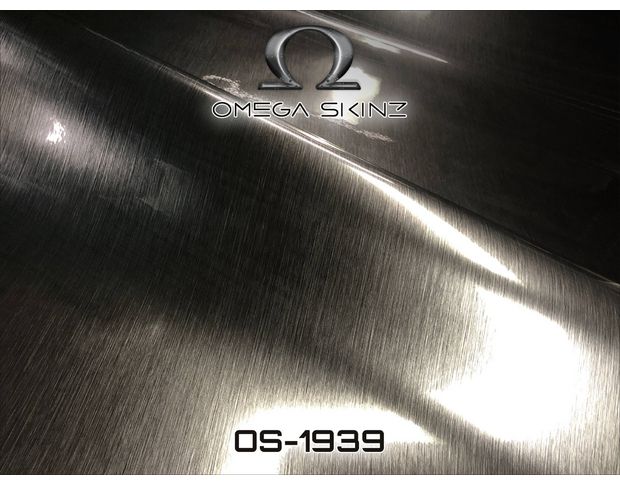 Omega Skinz OS-1939 Black Metal Gloss - Глянцевая черная пленка под металл 1.524 m