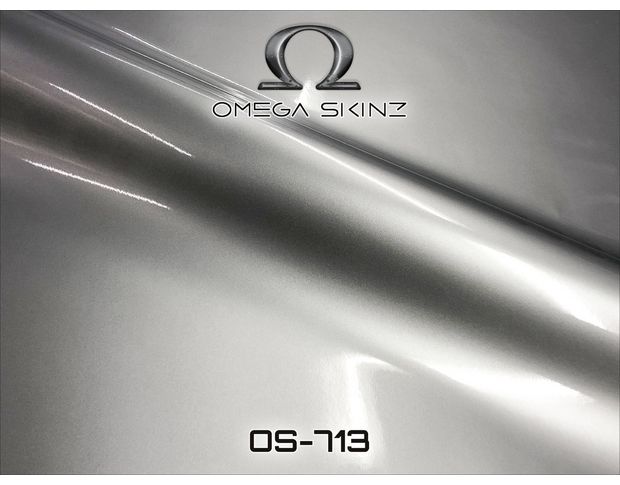 Omega Skinz OS-713 Heavenly Wonder - Серебристая металлик глянцевая пленка 1.524 m