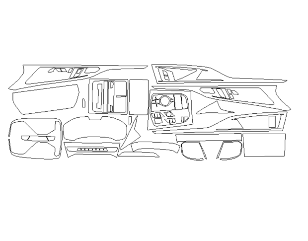Комплект выкроек для салона BMW 8 2020 4 DOORS