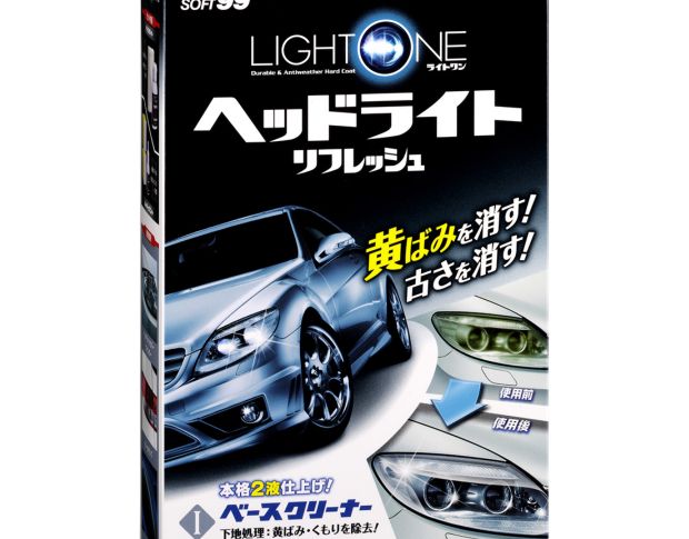 Soft99 Light One - Засіб для очищення та захисту пластикових фар, 50/8 ml