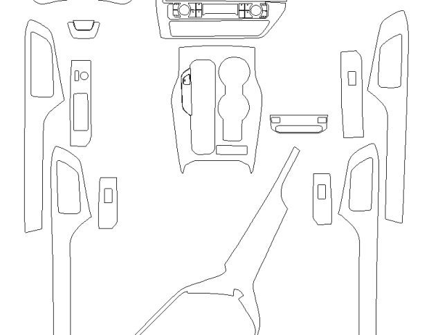 Выкройка для салона TOYOTA HIGHLANDER 2023