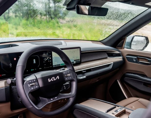 Защитное стекло Pixsel для зеркала KIA EV9 - 9.9“ 2023 - (гибридное глянец)