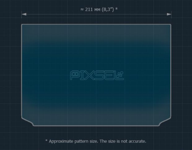 Захисне скло Pixsel для заднього монітора TESLA MODEL S PLAID - 10.1“ 2022 - (гібридне мат)