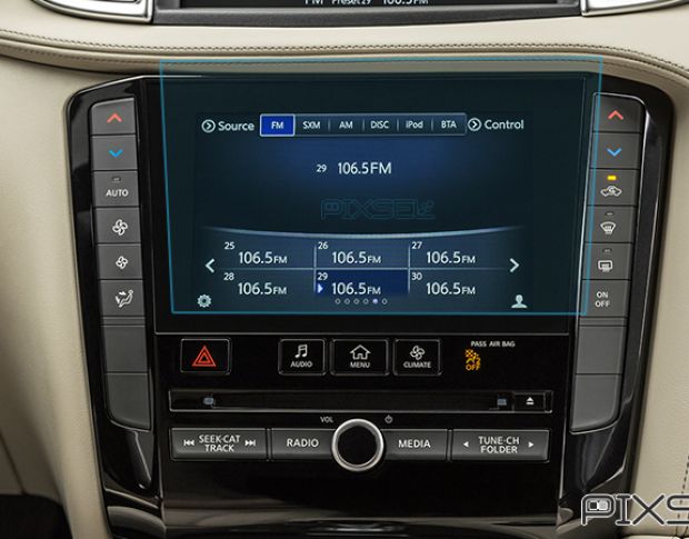 Захисне скло Pixsel для нижнього монітора INFINITI QX50 - 9“ 2018 - (гібридне глянець)