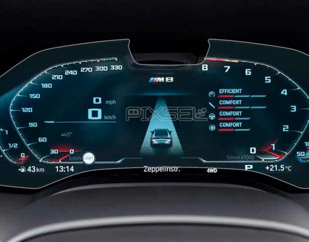 Захисне скло Pixsel для панелі приладів із камерою BMW 8 / M8 - 13.9“ 2018 - (G14, G15, G16 / F91, F92, F93) (гібридне мат)