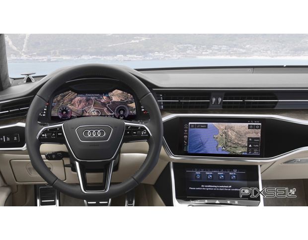 Защитное стекло Pixsel для климат-контроля AUDI A7 / RS7 / S7 - 11.4“ 2019 - (гибридное глянец)