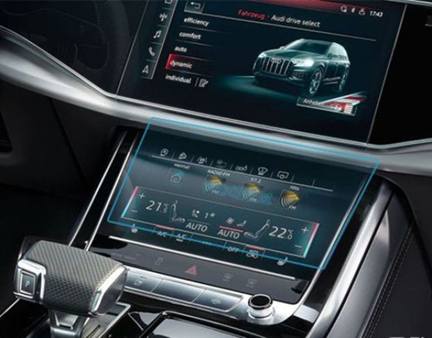 Защитное стекло Pixsel для климат-контроля AUDI Q8 / SQ8 / RSQ8 - 10.2“ 2018 - 2022 (гибридное глянец)
