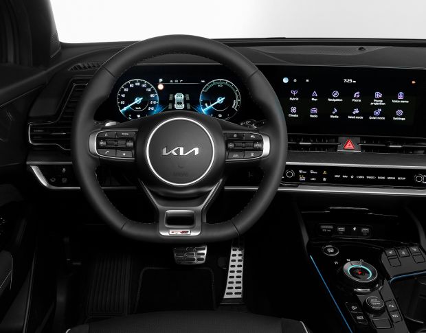 Защитное стекло Pixsel для климат-контроля KIA SPORTAGE - 14“ 2022 - 2024 (гибридное глянец)