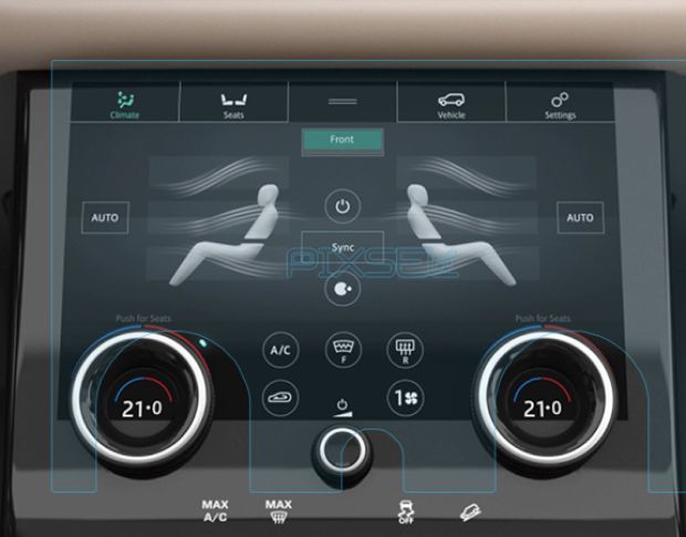 Захисне скло Pixsel на клімат LAND ROVER RANGE ROVER EVOQUE - 11.8“ 2019 - 2023 (гібридне мат)