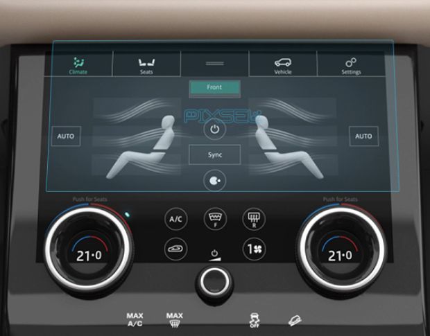 Защитное стекло Pixsel для климат-контроля LAND ROVER RANGE ROVER VELAR - 10.6“ 2017 - 2019 (гибридное глянец)